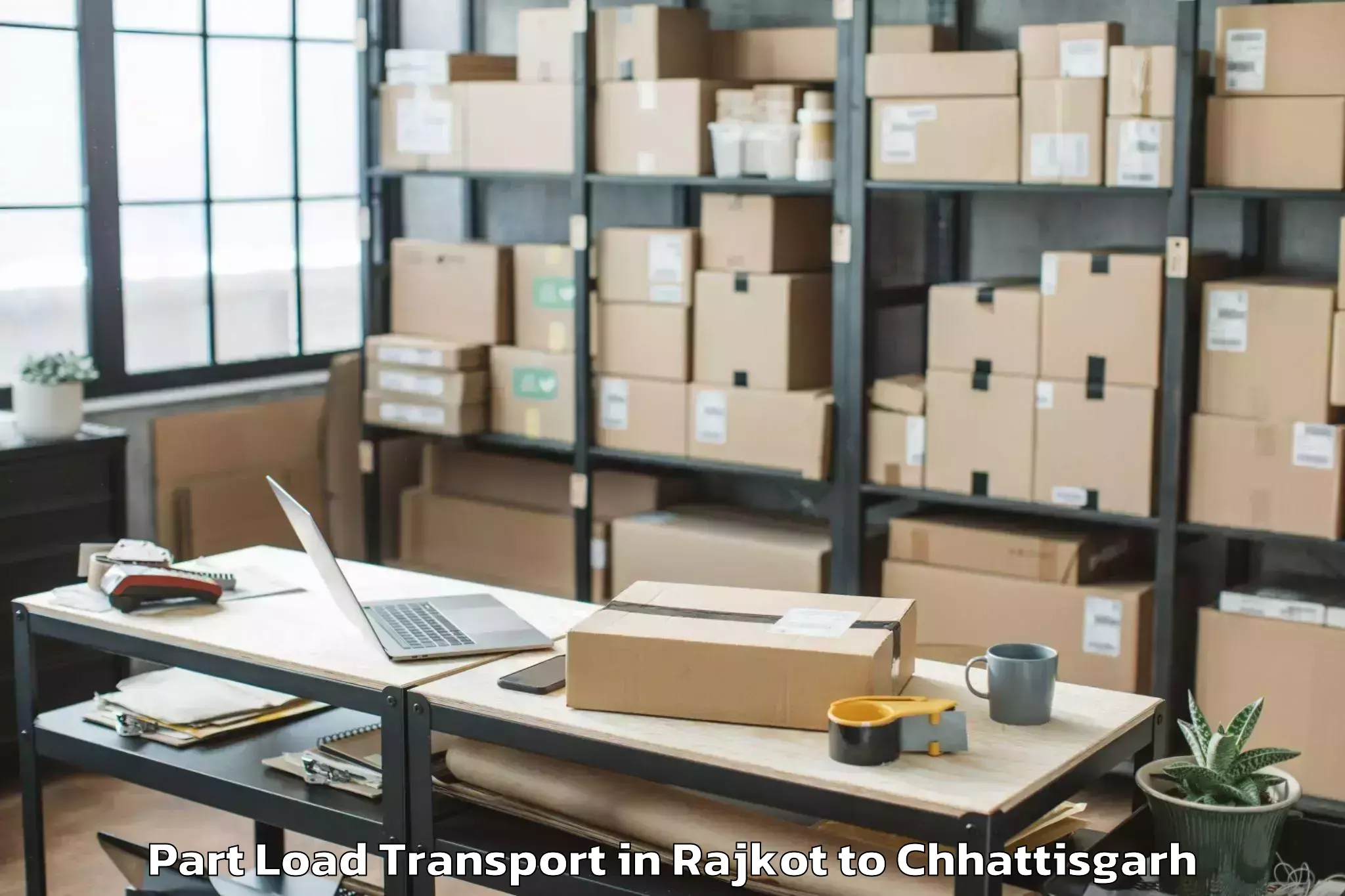 Hassle-Free Rajkot to Surajpur Jhikla Part Load Transport